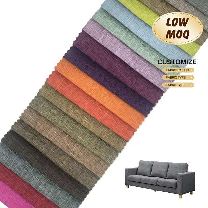 Linen Look Fabric Supplier - Home Deco 100% Polyester Wide