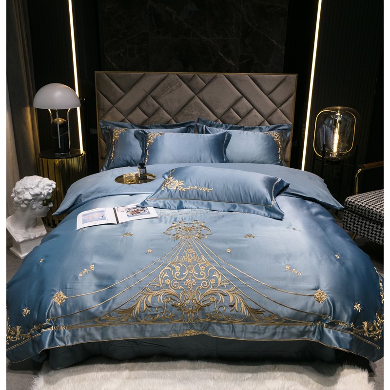 Cotton Satin Bedding Supplier - Embroidery Long Staple 4 Piece