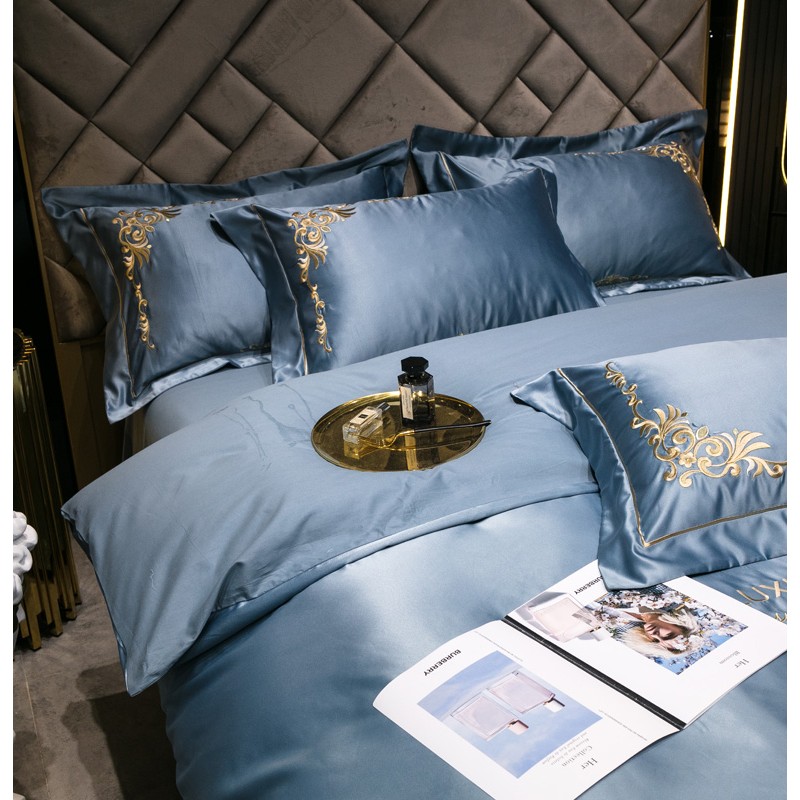 Cotton Satin Bedding Supplier - Embroidery Long Staple 4 Piece