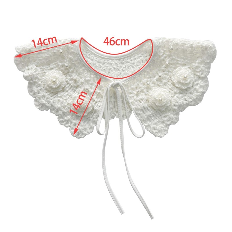 Lace Collar Factory - Fashionable Pearl Embroidered