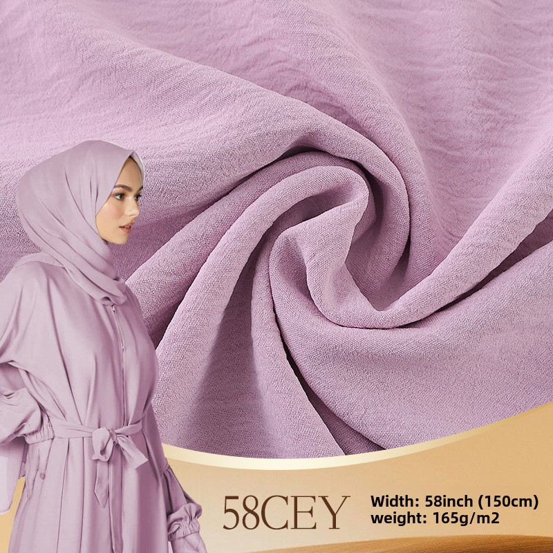 Ice Silk Fabric Factory - Middle East Wrinkle Robe Plain