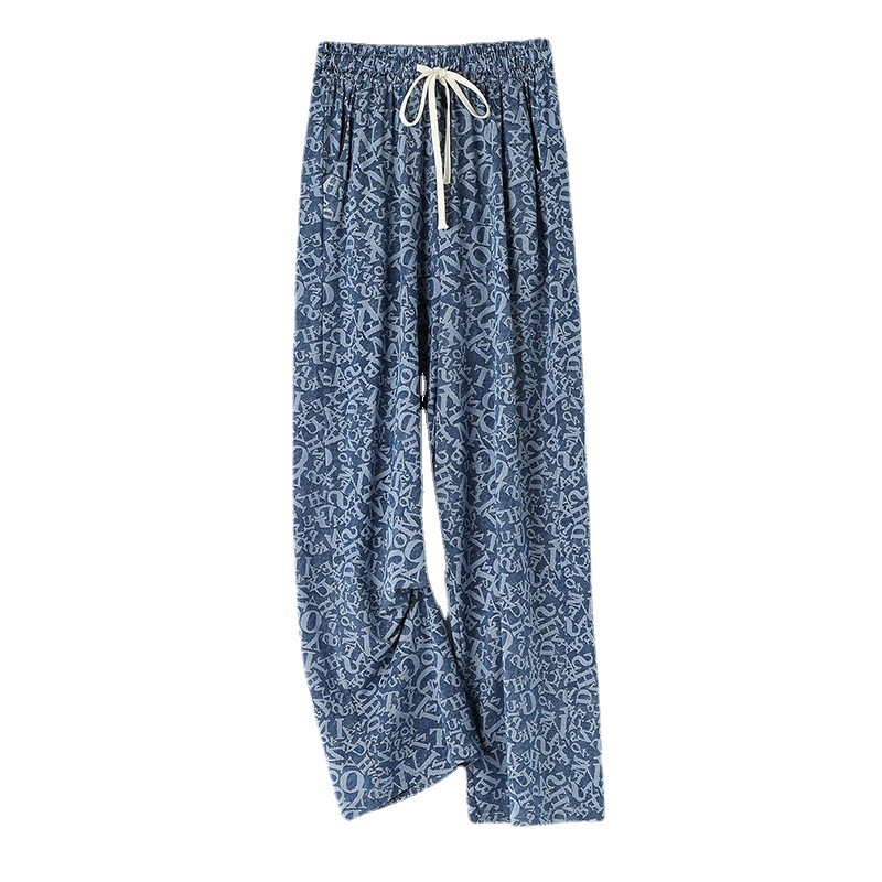 Women's Pants Manufacturer - High-Waisted Ice Silk Wide-Leg