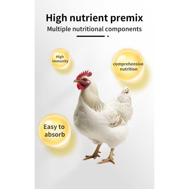 100% Natural Premix for Broiler Chicken Youth 5% Feed to Boost Food Intake and Growth