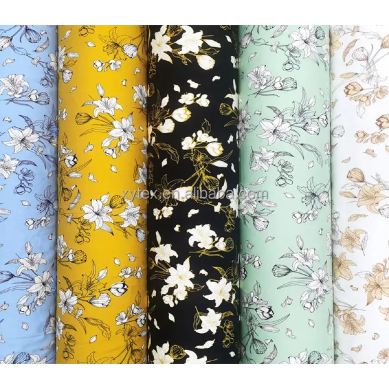 Somali Bati Rayon Supplier - Floral Print Custom Dress Material