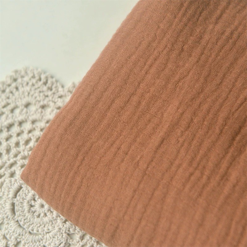 Cotton Gauze Fabric Manufacturer - Stripe Jacquard Crinkle