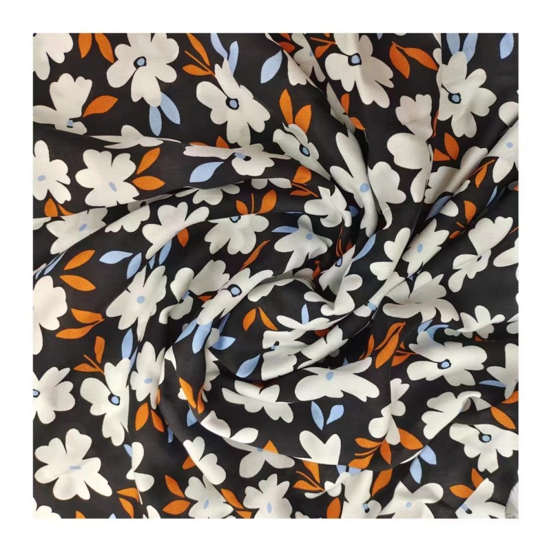 Rayon Printed Fabric Factory - Hawaiian Flower Pattern