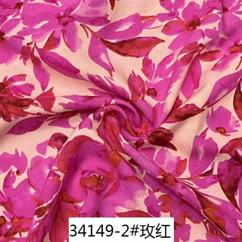 Rayon Printed Fabric Factory - Hawaiian Flower Pattern