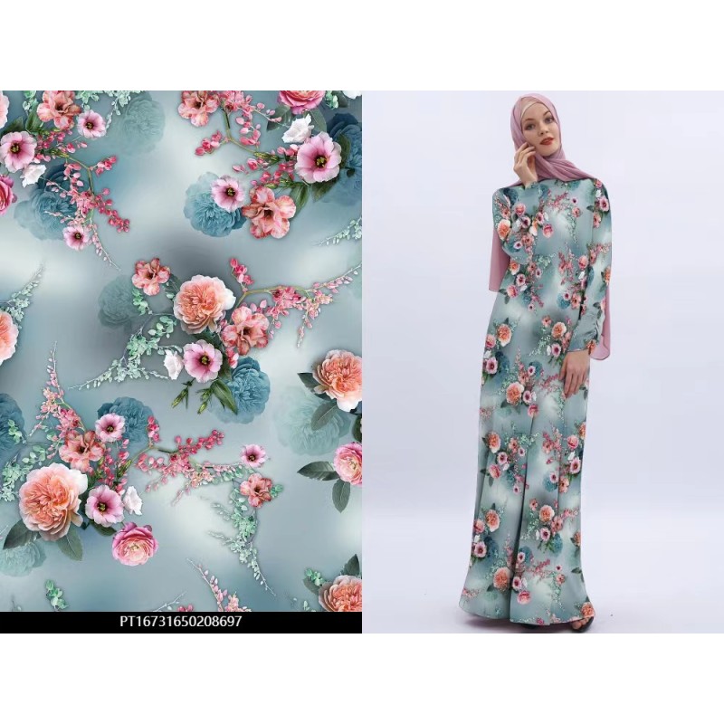 Rayon Fabric Supplier - Custom Color Printed