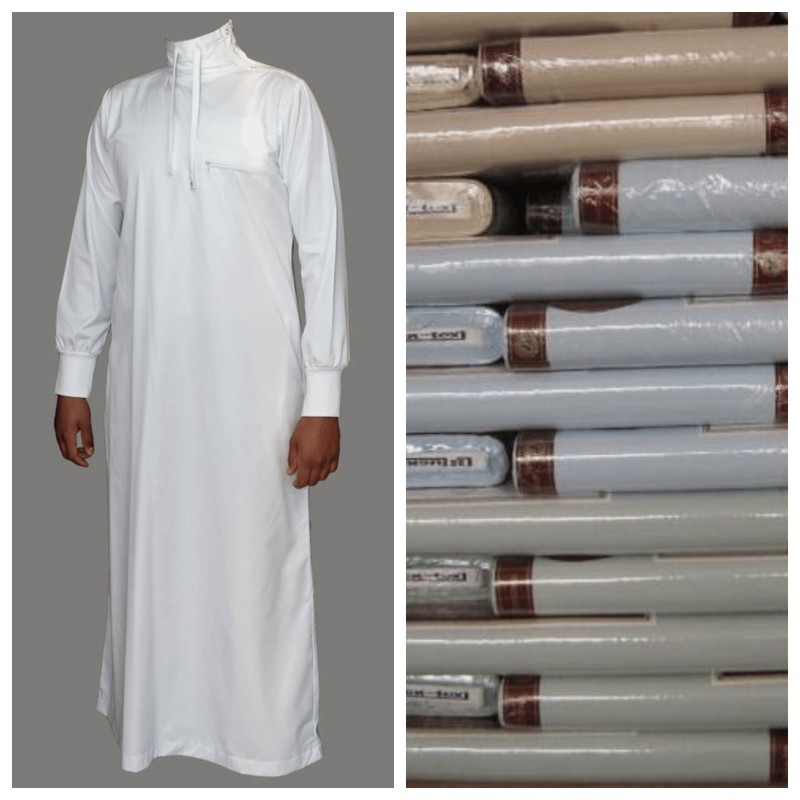 Spun Polyester Thobe Fabric Supplier - Muslim Garments