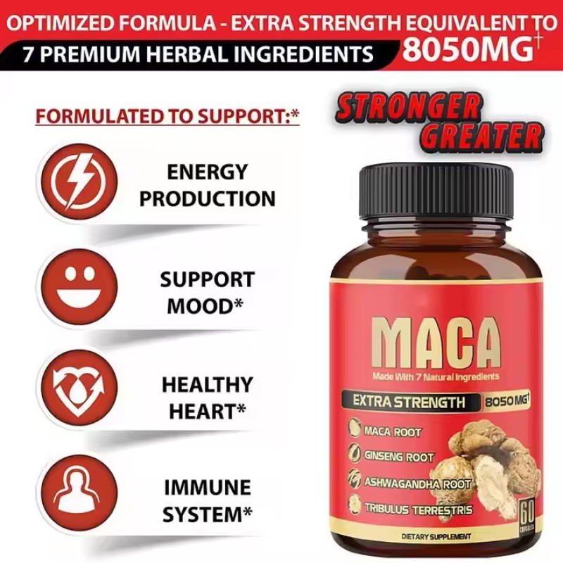 Maca Supplement Manufacturer - Ginseng Formula Custom Packaging