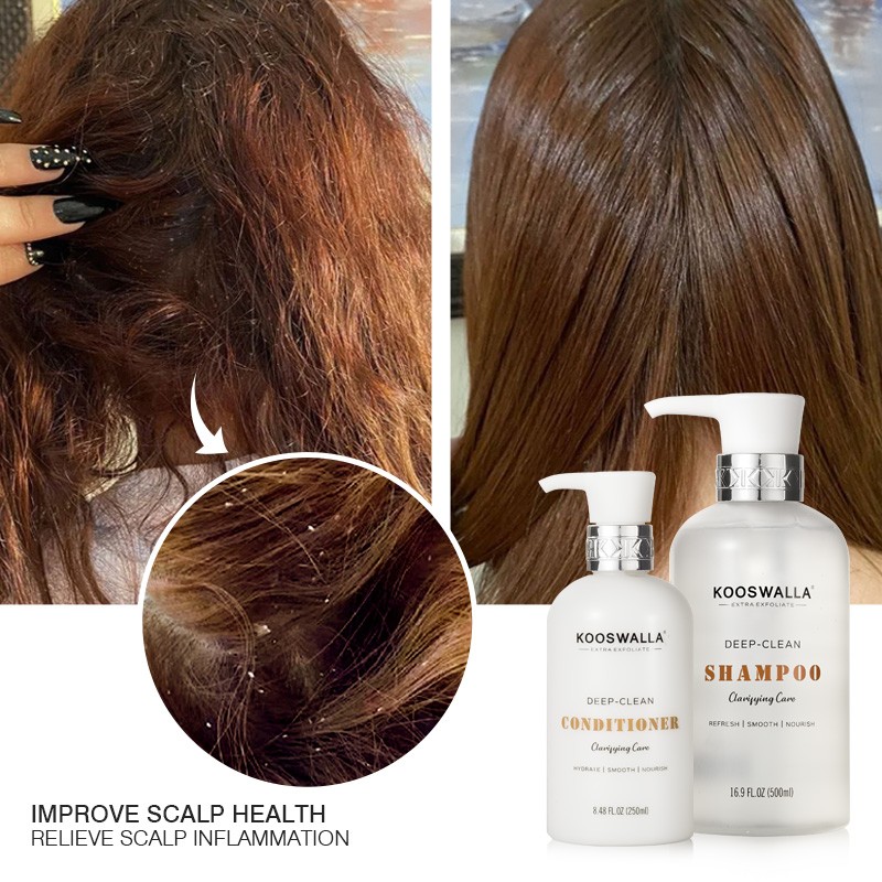Anti-dandruff Shampoo Set Scalp Balance Care Deep Cleaning Sulfate Free Refreshing Remove Dandruff Shampoo and Conditioner