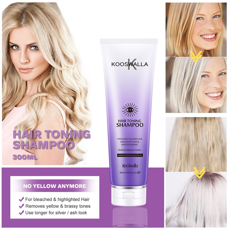 OEM ODM Sulfate Free Remove Yellow Anti Brassy Grey Hair Toning Conditioner Purple Silver Shampoo for Blond Hair