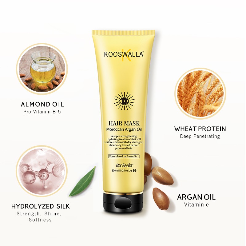 Kooswalla Natural Hair Care Products Argan Oil Hair Repair Mask for Dry Hair