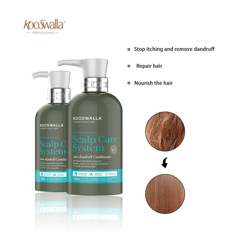 OEM Private Label Hair Products Vegan Anti-Dandruff Conditioner Set Clear Hair Shampoo