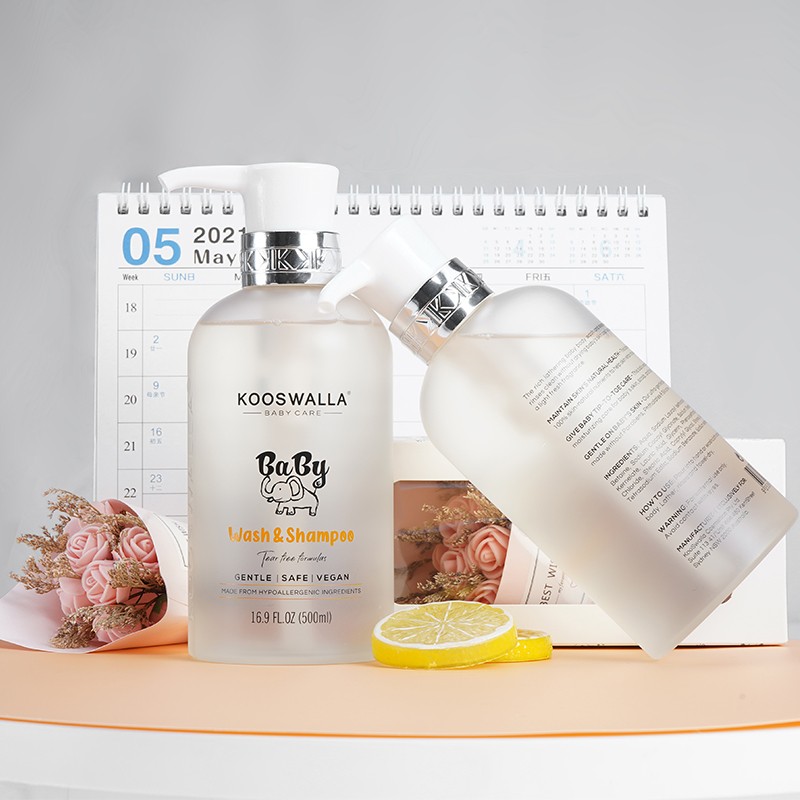 Kooswalla Organic and Friendly Baby Shampoo Refreshing Nourishing Kids Hair Shampoo Wash 2 in 1