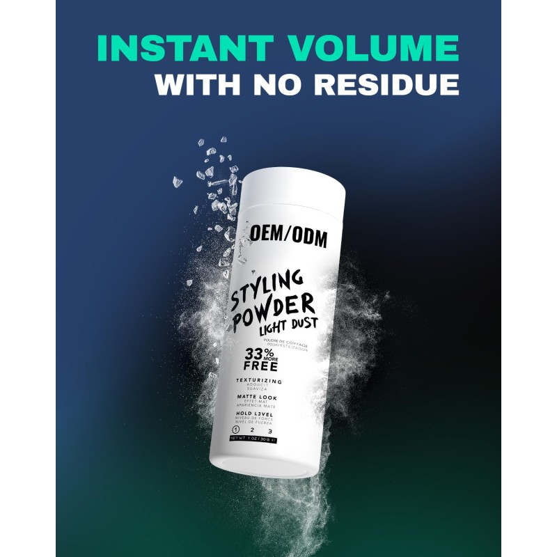 OEM Private Label Organic Men's Hair Texturizing Styling Powder Strong Hold