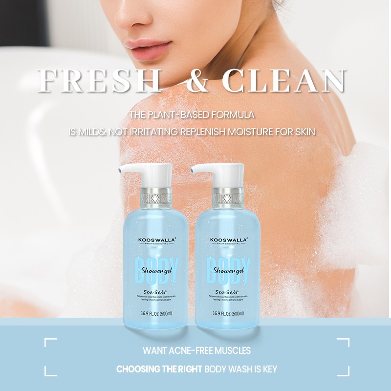 Manufacturers Natural Sea Salt Body Wash Skin Lightening Shower Gel for Men