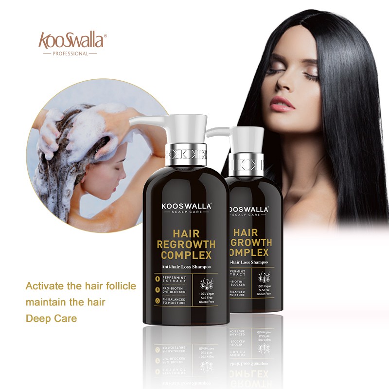 Kooswalla Organic Sulfate-Free DHT Blocker Hair Growth Shampoo Herbal Cream Formula to Prevent Hair Loss