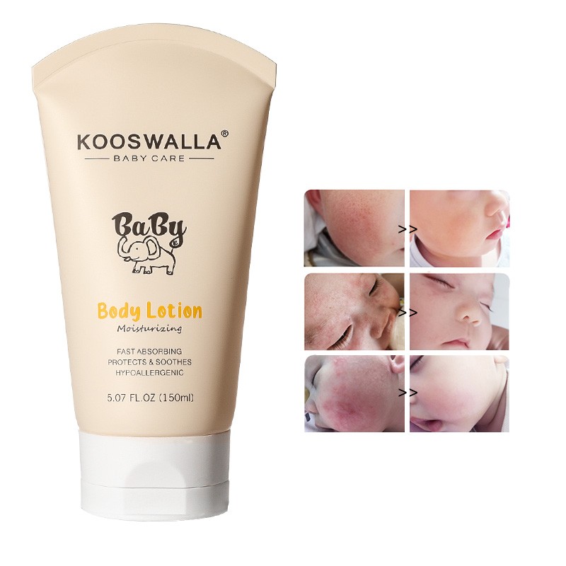 Organic Vegan Baby Skin Whitening Cream Body Lotion Shampoo and Body Wash with Herbal and Hyaluronic Acid Ingredients