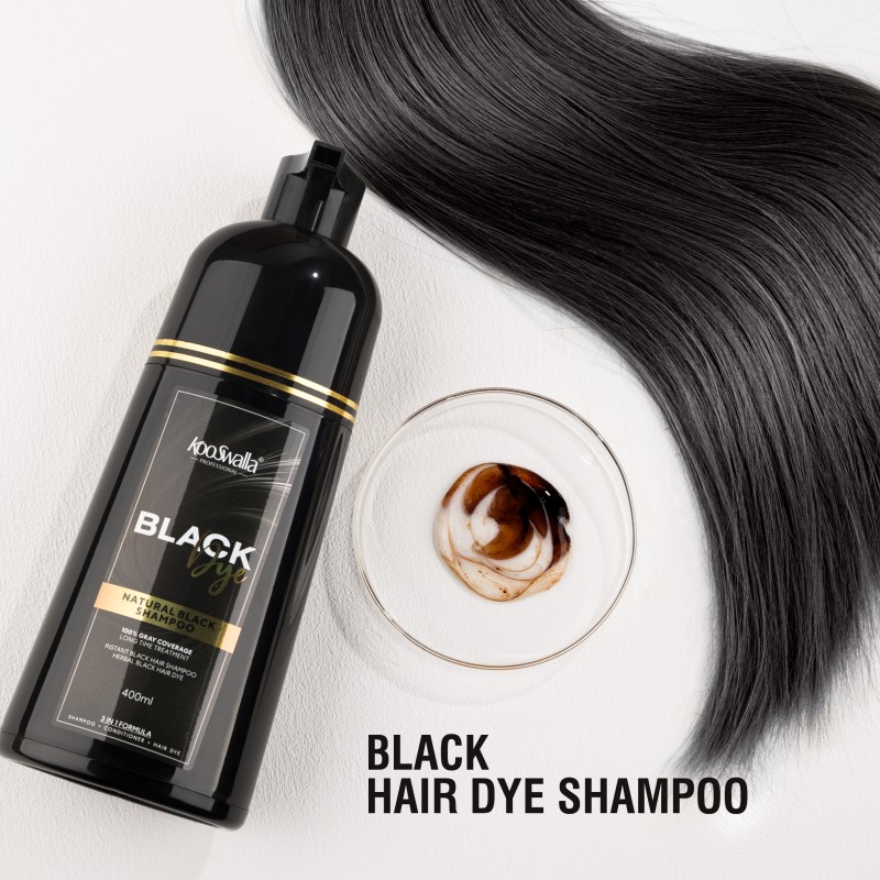 Hot Selling Black Hair Dye Shampoo 3 in 1 Cover Gray and White Hair for Home Use
