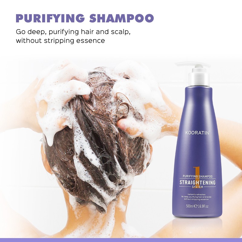 Professional Salon Use Kooratin Keratin Purifying Shampoo Without Formaldehyde