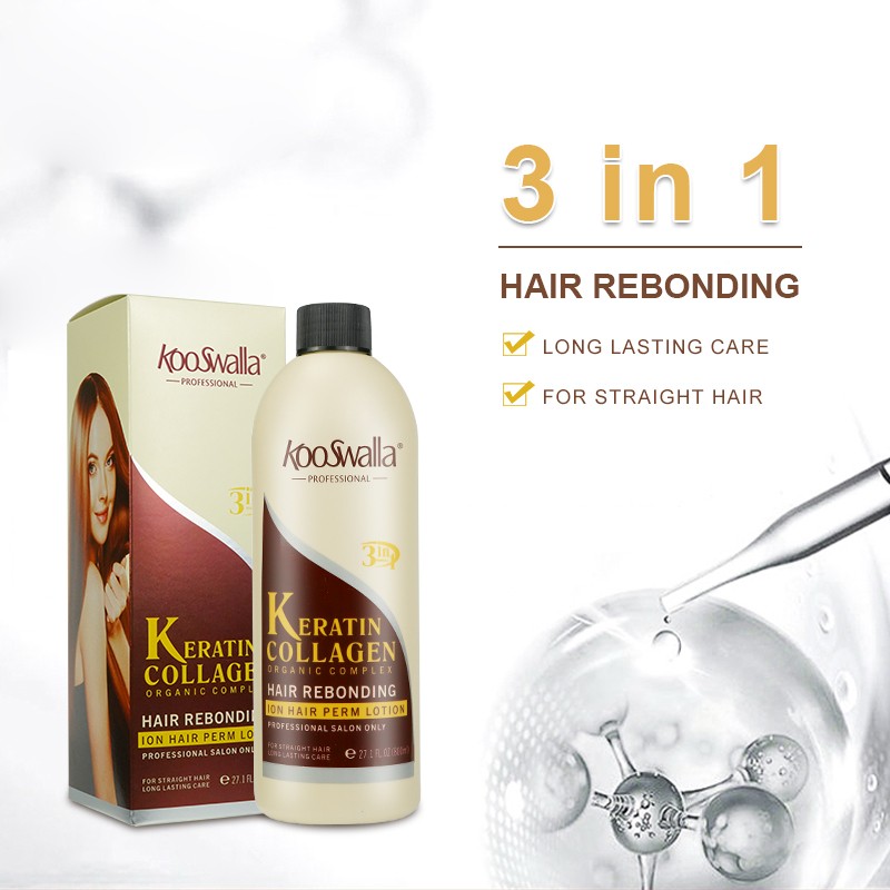 KooSwalla 3 in 1 Hair Rebonding Cream Brazilian Professional Salon Rebonding Hair Straightening Cream