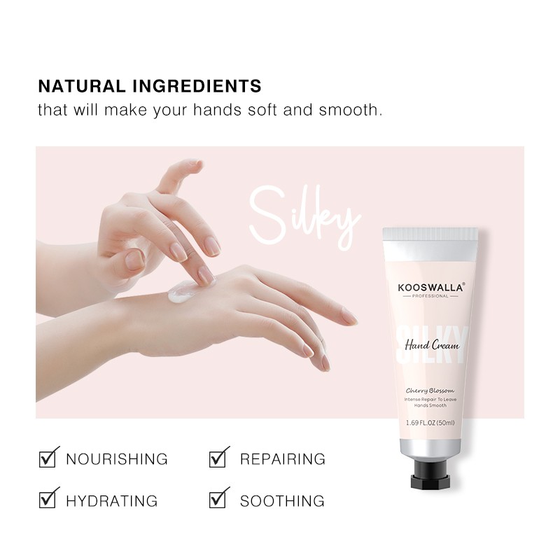 OEM/ODM Private Label Vegan Organic Cherry Blossom Hand Cream Delicate Hand Care