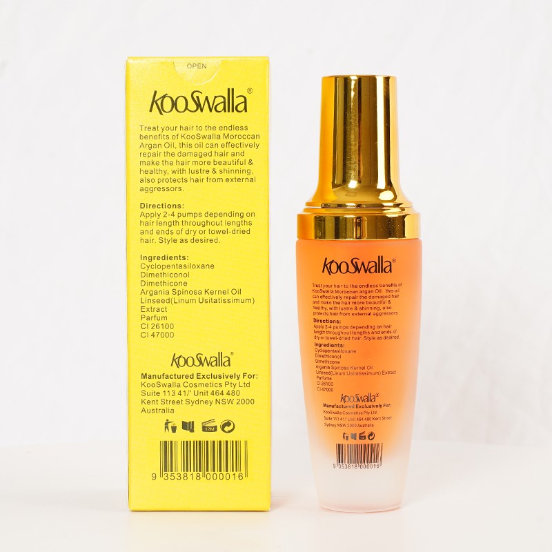 Private Label Organic Vegan Argan Oil Hair Shine Serum Nourishing and Moisturizing Repair for Frizzy Hair