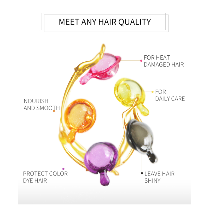 Customized Wholesale Organic Hair Oil Moisturizing and Smoothing Hair Oil Capsules