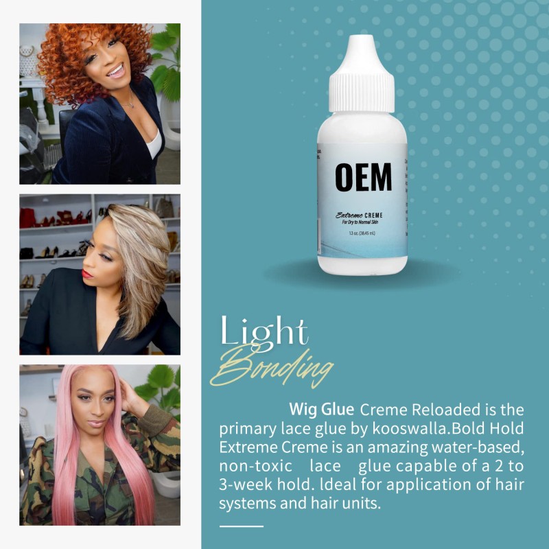 Private Label Extreme Hold Glue Wig Adhesive Installation Kit Set Clear Lace Waterproof for Hair Chemical Ingredients