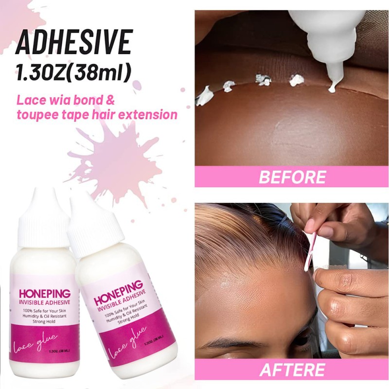 Private Label Strongest Extreme Hold Lace Wig Glue Waterproof and Sweatproof Chemical Based for Lace Frontal Wig
