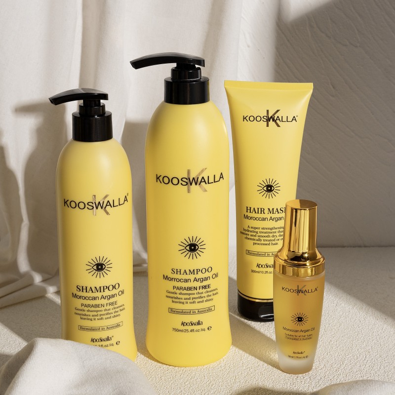 Kooswalla Private Label Sulfate Free Organic Moroccan Argan Oil Nourishing Hair Shampoo and Conditioner Set