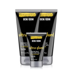 Private Label Ultra Glued Styling Gel for Natural Hair Strong Hold and Organic Edge Control in 30 Seconds
