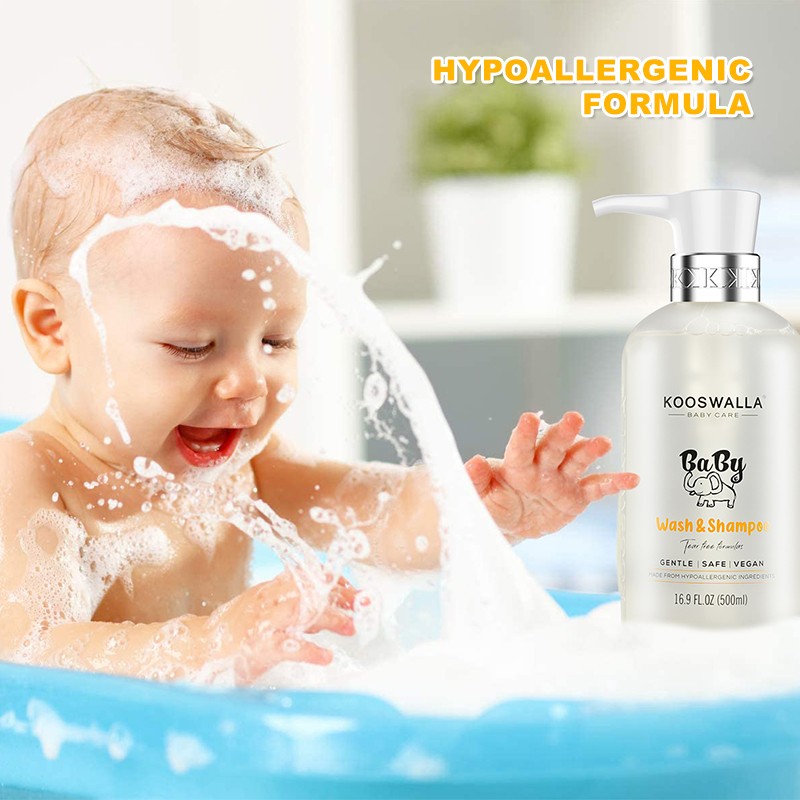 100% Natural Organic Baby Shampoo Baby's 2 In1 Shower Gel Body Wash for Baby Body Care