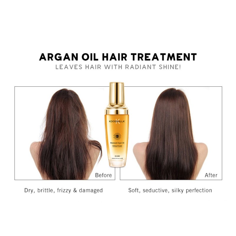 Private Label Organic Vegan Argan Oil Hair Shine Serum Nourishing and Moisturizing Repair for Frizzy Hair