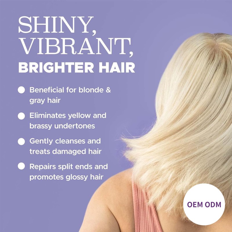 OEM Salon Quality Purple Shampoo for Blonde Hair Neutralizes Brassy Remove Yellow Tones Silver Shampoo