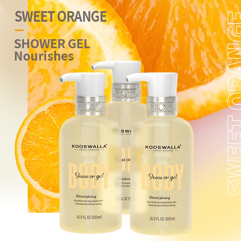 Hot Sale Bath Gift Set Natural Sweet Orange Shower Gel for Women Nourish Skin