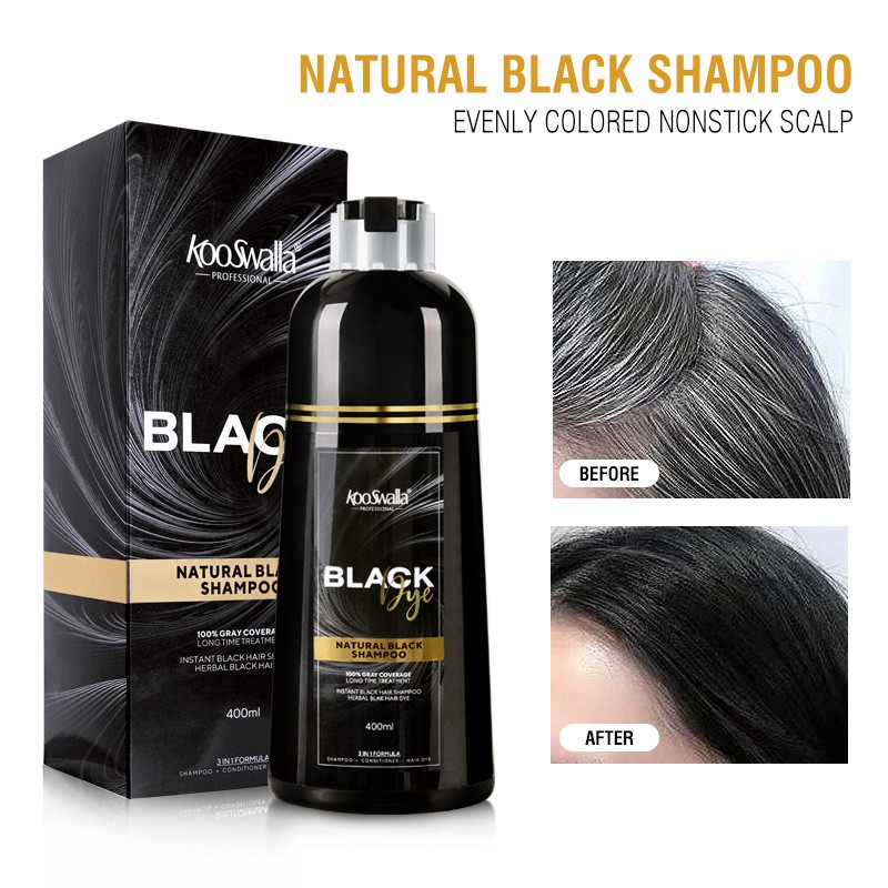 Hot Selling Black Hair Dye Shampoo 3 in 1 Cover Gray and White Hair for Home Use