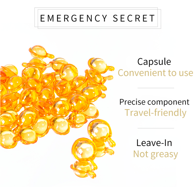 Customized Wholesale Organic Hair Oil Moisturizing and Smoothing Hair Oil Capsules