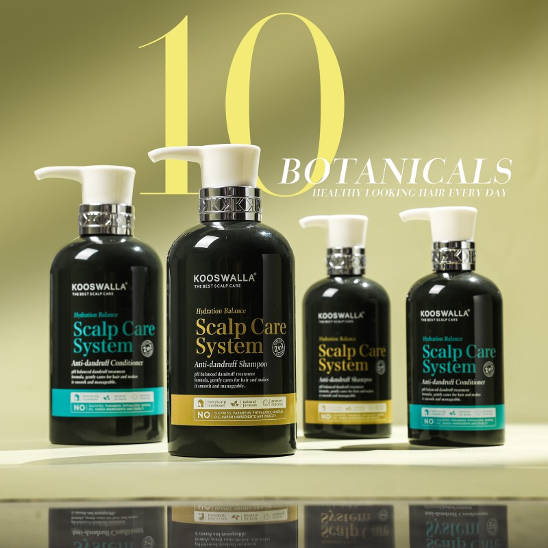 Kooswalla Anti Dandruff Shampoo for Dry, Itchy Scalp Dryness and Ltch Relief Dry Scalp With Herbal Gentle Formula