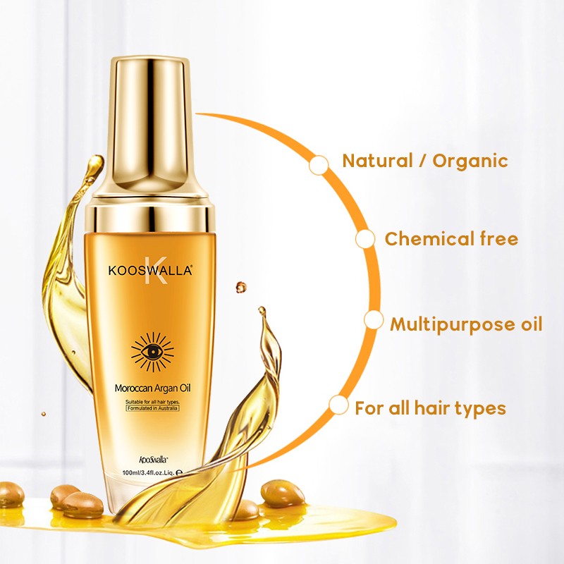 High Quality 50ml 100ml Argan Oil Hair Serum Organic Vegan Daily Hair Care Oil for Dry Hair-Repairing Feature