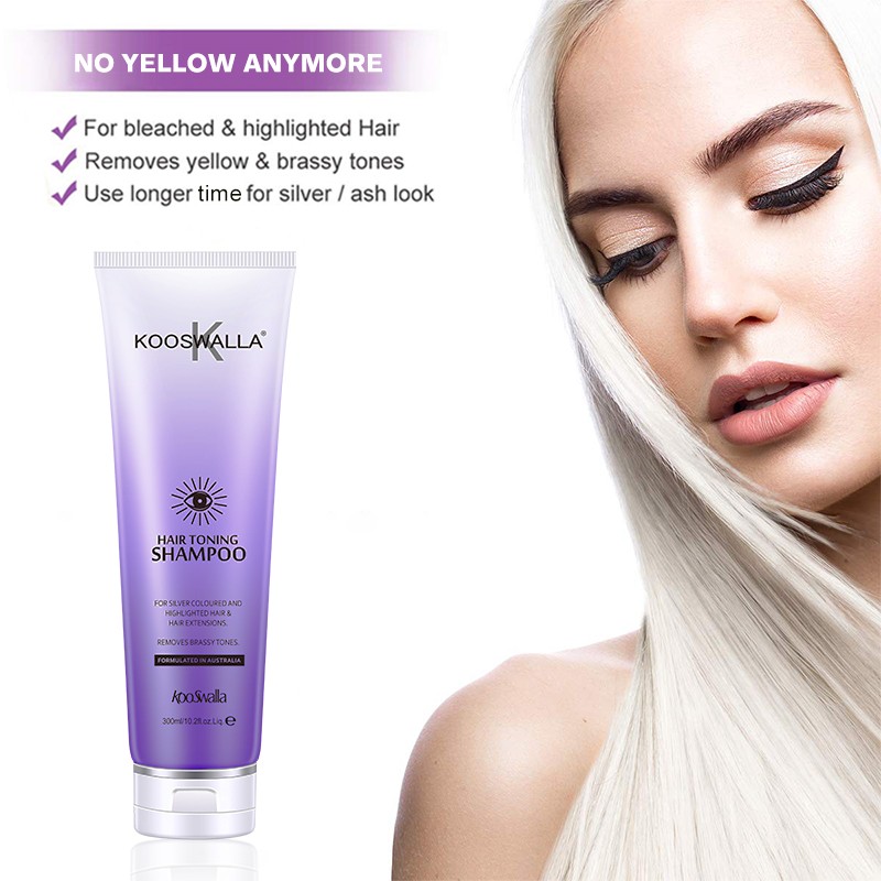 Private Label No Yellow Shampoo Violet Silver Shampoo Salon Quality Purple Shampoo for Blonde Hair