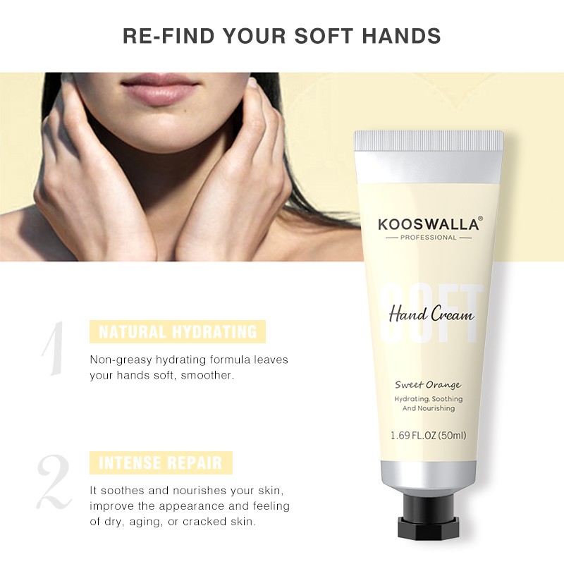 Private Label Mini Cherry Blossom Sweet Orange Sea Salt Plant Hand Cream Skin Care Moisturizing 50g Hand Cream Lotion