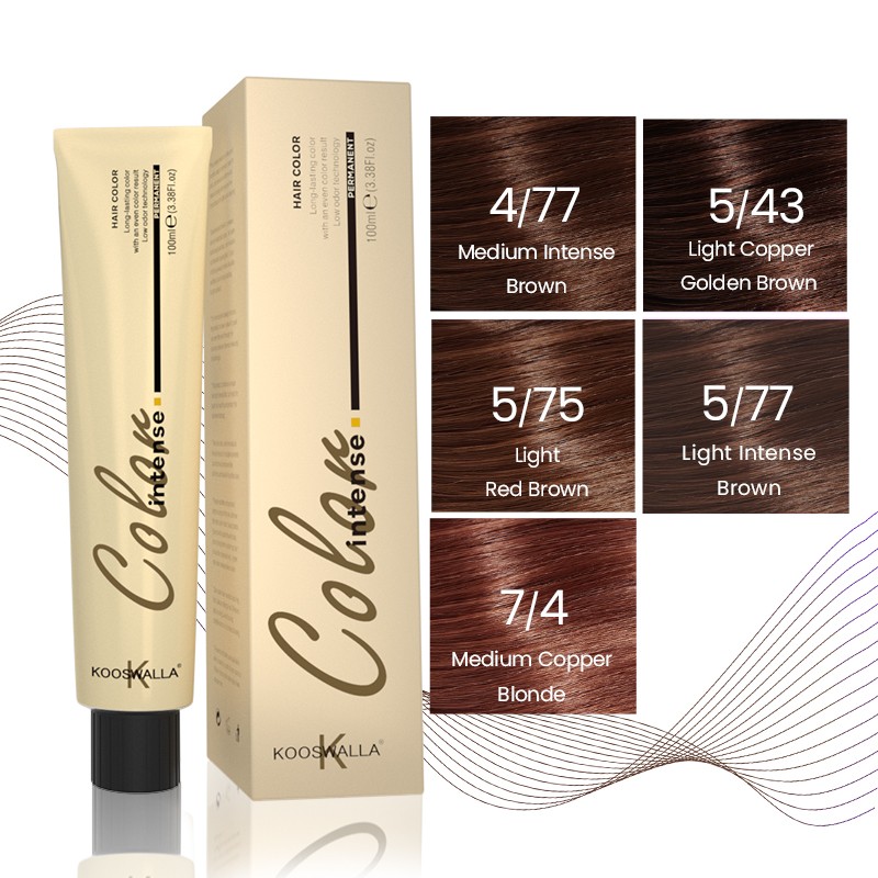 Private Label Kooswalla Organic Semi-Permanent Hair Dye Cream Low Ammonia with Herbal Ingredients Green Powder Long Lasting