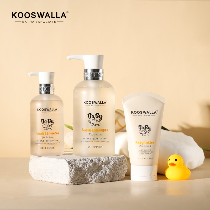 Kooswalla Organic and Friendly Baby Shampoo Refreshing Nourishing Kids Hair Shampoo Wash 2 in 1
