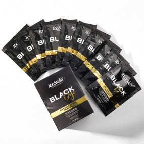 Semi-Permanent Herbal Black Hair Dye Shampoo Sachet Fast Dye Coverage with Plant Extracts Cream Formula