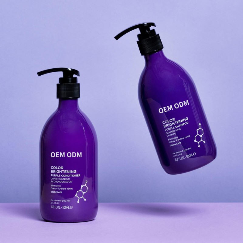 Factory Price OEM Purple Hair Shampoo for Blonde Platinum & Silver Hair Banish Yellow Reduce Brassiness Repair Damaged Hair