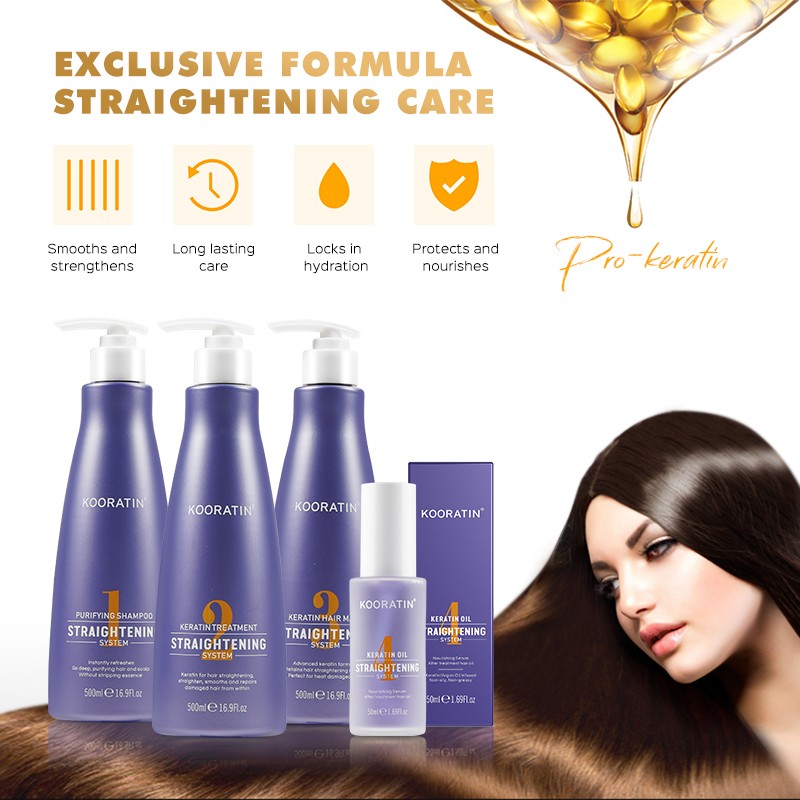 Professional Kooswalla Leave Hair Smooth and Soft Keratin Treatment Without Formaldehyde