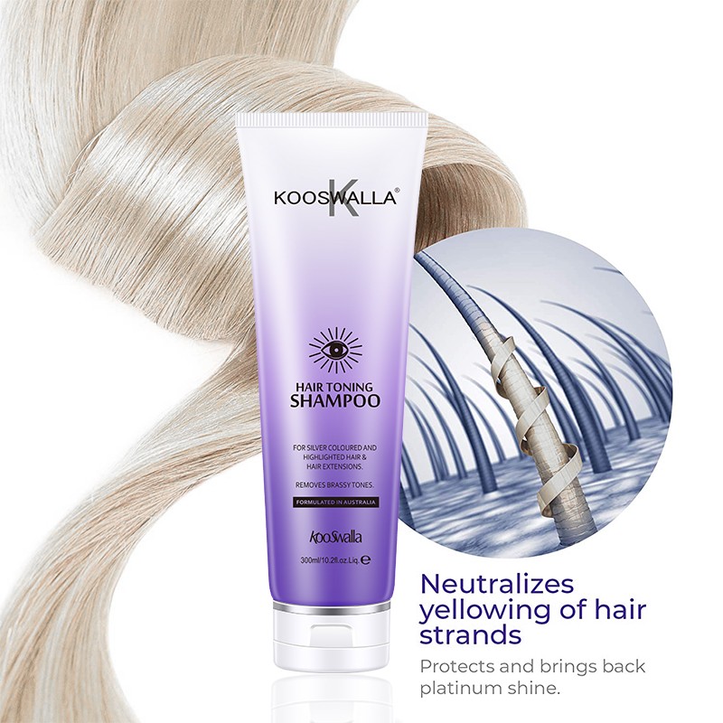Private Label No Yellow Shampoo Violet Silver Shampoo Salon Quality Purple Shampoo for Blonde Hair