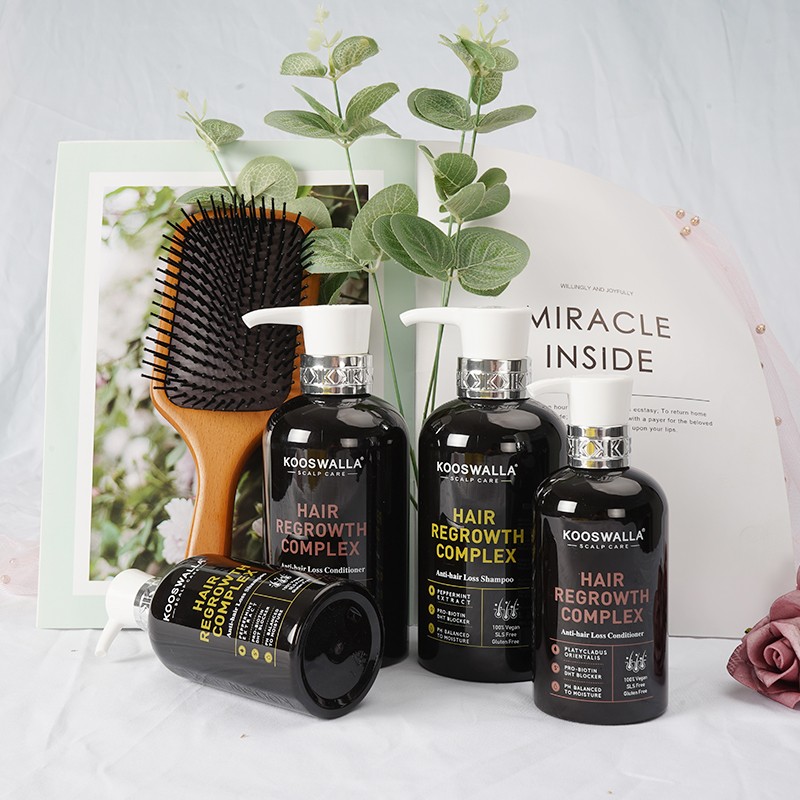 100% Natural Anti-Hair Loss Repairing Hair Growth Treatment Set Private Label Argan Oil Shampoo Conditioner Herbal Cream Formula